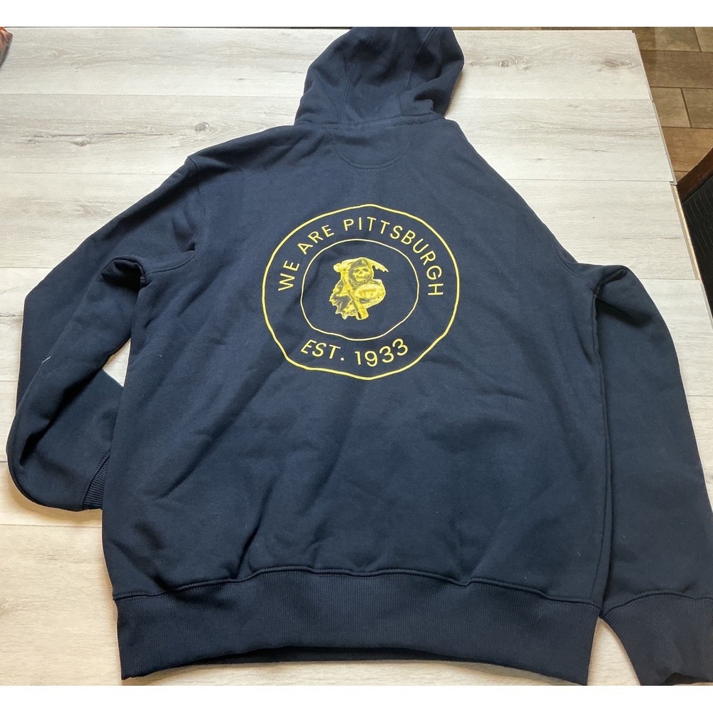 Carhartt Rain Defender QuarterZip We r Pittsburg Sweatshirt Navy Large New W Tag - Picture 3 of 6